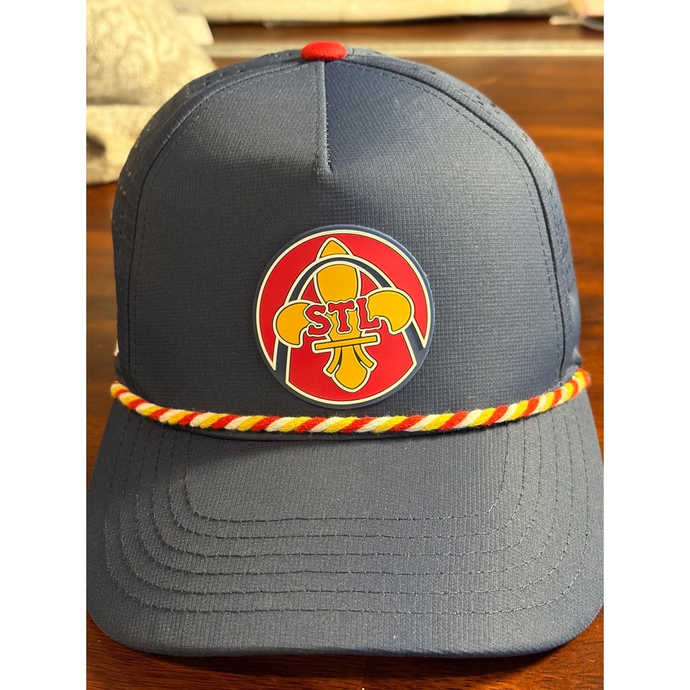St Louis Cardinals QuikTrip Hat Navy Blue Perforated Snapback STL Fleur De Lis